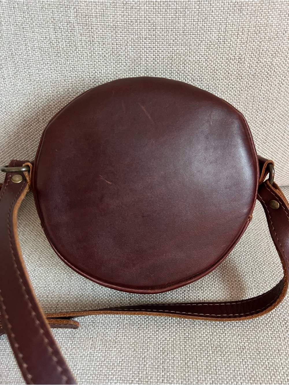 Portland Leather Goods Cognac Small Circle Bag - Picture 2 of 5